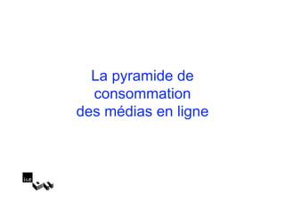 La pyramide de
  consommation
des médias en ligne
 