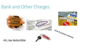 Bank and Other Charges 
ALL tax deductible 
 