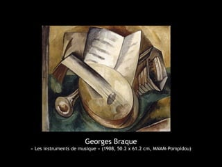 Georges Braque

« Les instruments de musique » (1908, 50.2 x 61.2 cm, MNAM-Pompidou)

 