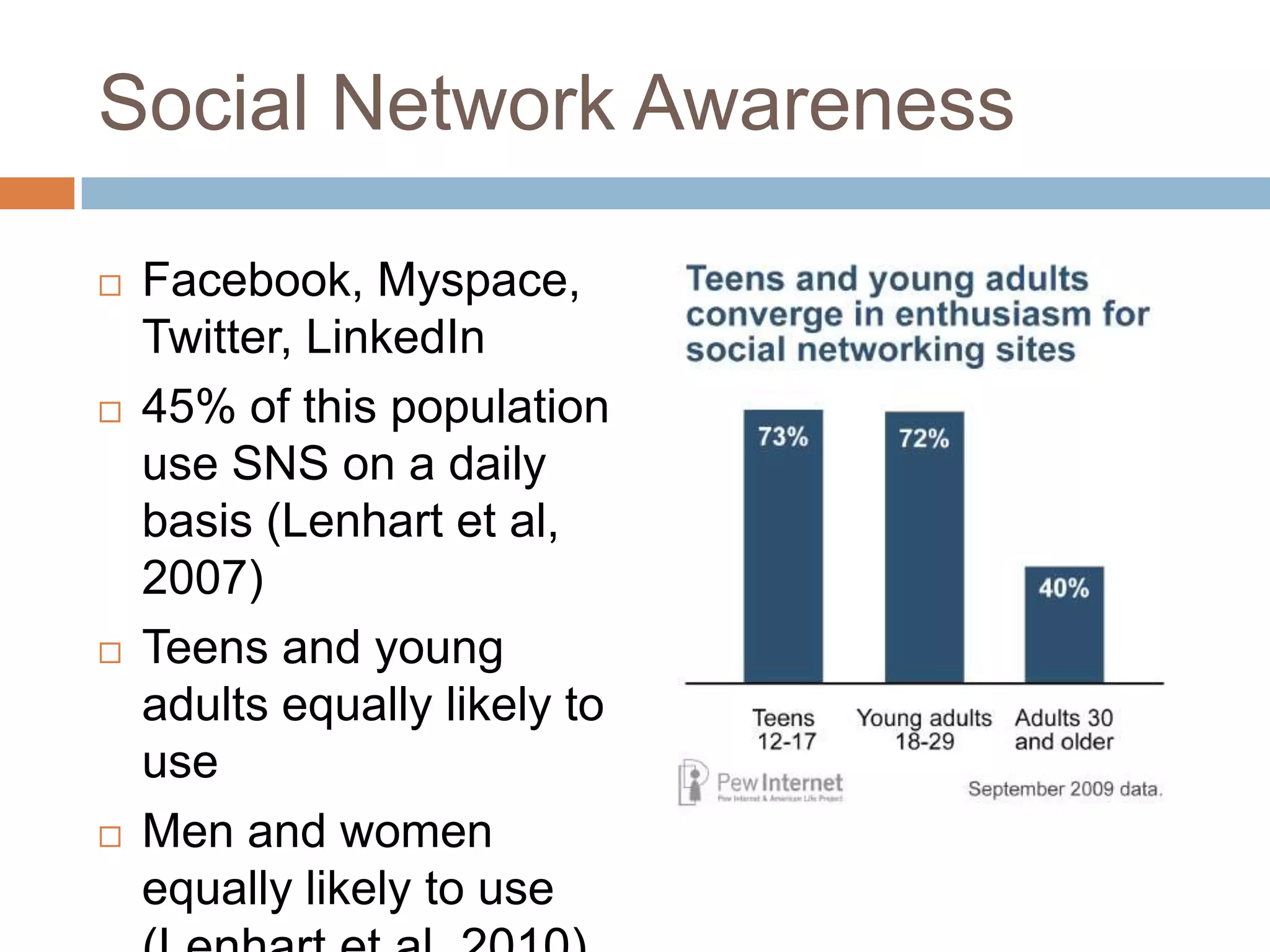 The InternetPresentation will focus on teens and young adults
