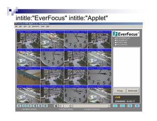 intitle:"EverFocus" intitle:"Applet"
 
