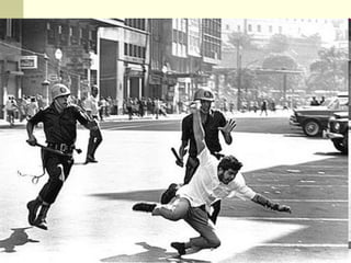 30/03/1964    Discurso no Automóvel Clube Jango reafirma as Reformas de Base e também ataca as forças golpistas, o que precipita os acontecimentos. 31/03/1964    Golpe Civil-militar onde tropas de Minas marcham para o Rio de Janeiro depondo Jango. 1/04/1964    Jango vai para POA onde Brizola tenta em vão esboçar uma resistência, 3 dias depois Jango estava exilado no Uruguai. 