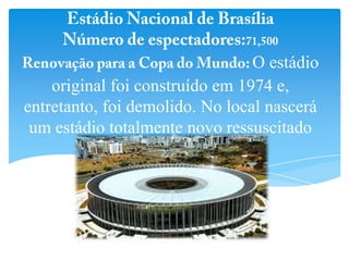 O estádio
original foi construído em 1974 e,
entretanto, foi demolido. No local nascerá
um estádio totalmente novo ressuscitado
 