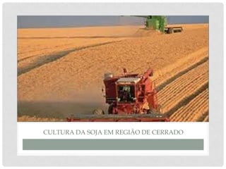 CULTURA DA SOJA EM REGIÃO DE CERRADO
 