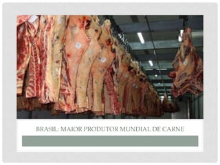 BRASIL: MAIOR PRODUTOR MUNDIAL DE CARNE
 