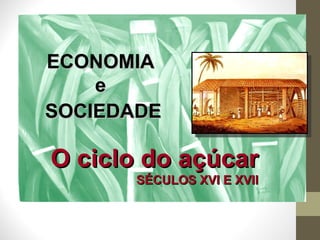 ECONOMIA  e  SOCIEDADE O ciclo do açúcar SÉCULOS XVI E XVII 