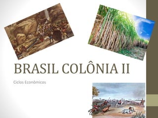 BRASIL COLÔNIA II
Ciclos Econômicos
 