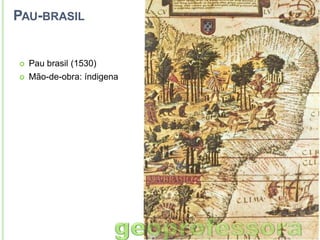 PAU-BRASIL



Pau brasil (1530)



Mão-de-obra: índigena

 