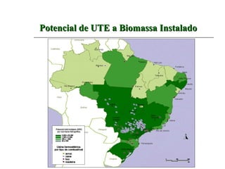 Potencial de UTE a Biomassa Instalado
 