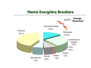 Matriz Energética Brasileira
                            Energia
                           Renovável
 