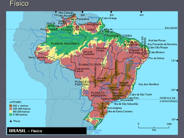 Brasil físico (geografia física - mapas) | PPT