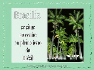 Brasilia se situe au centre en pleine terre du Brésil 