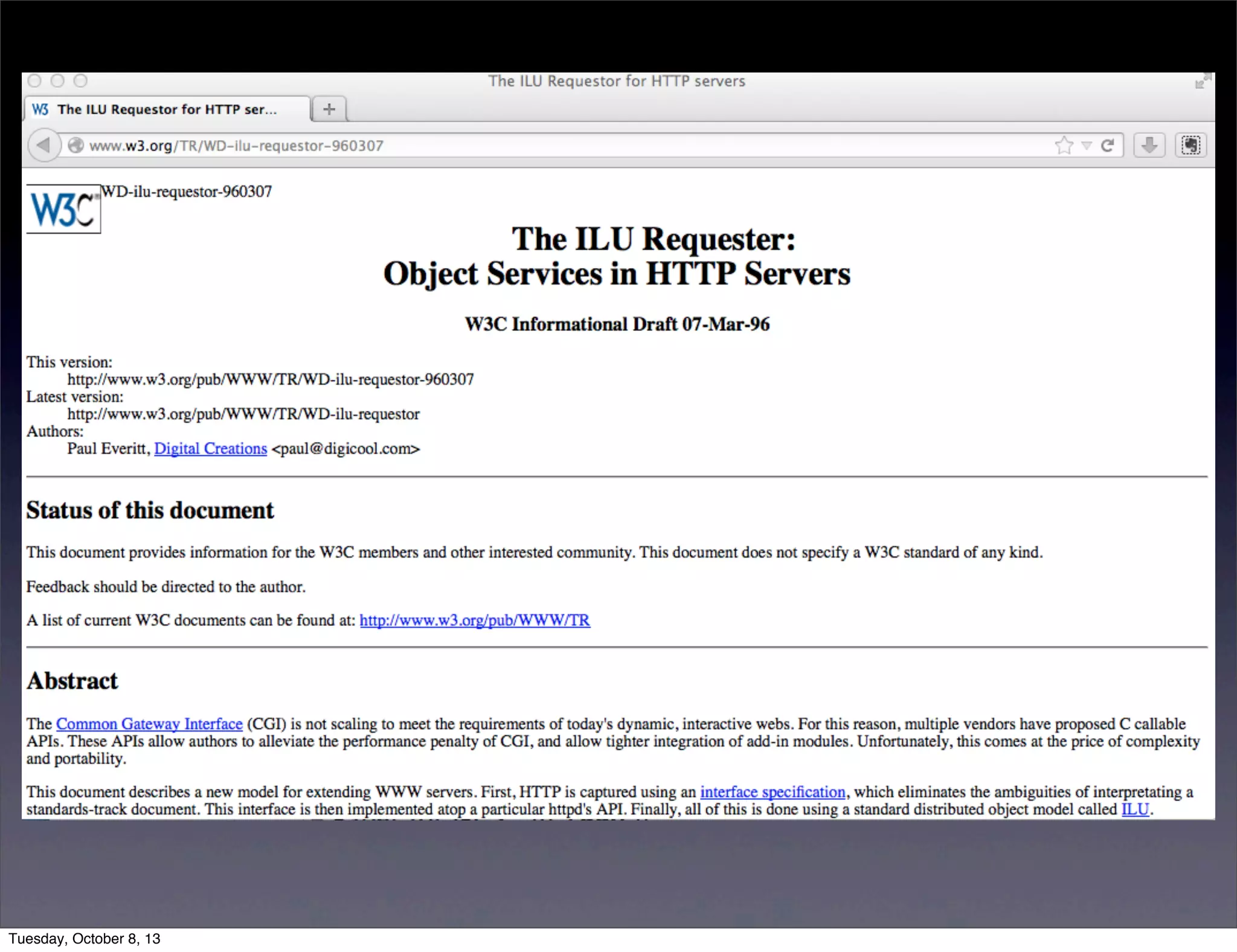 Tuesday, October 8, 13
 