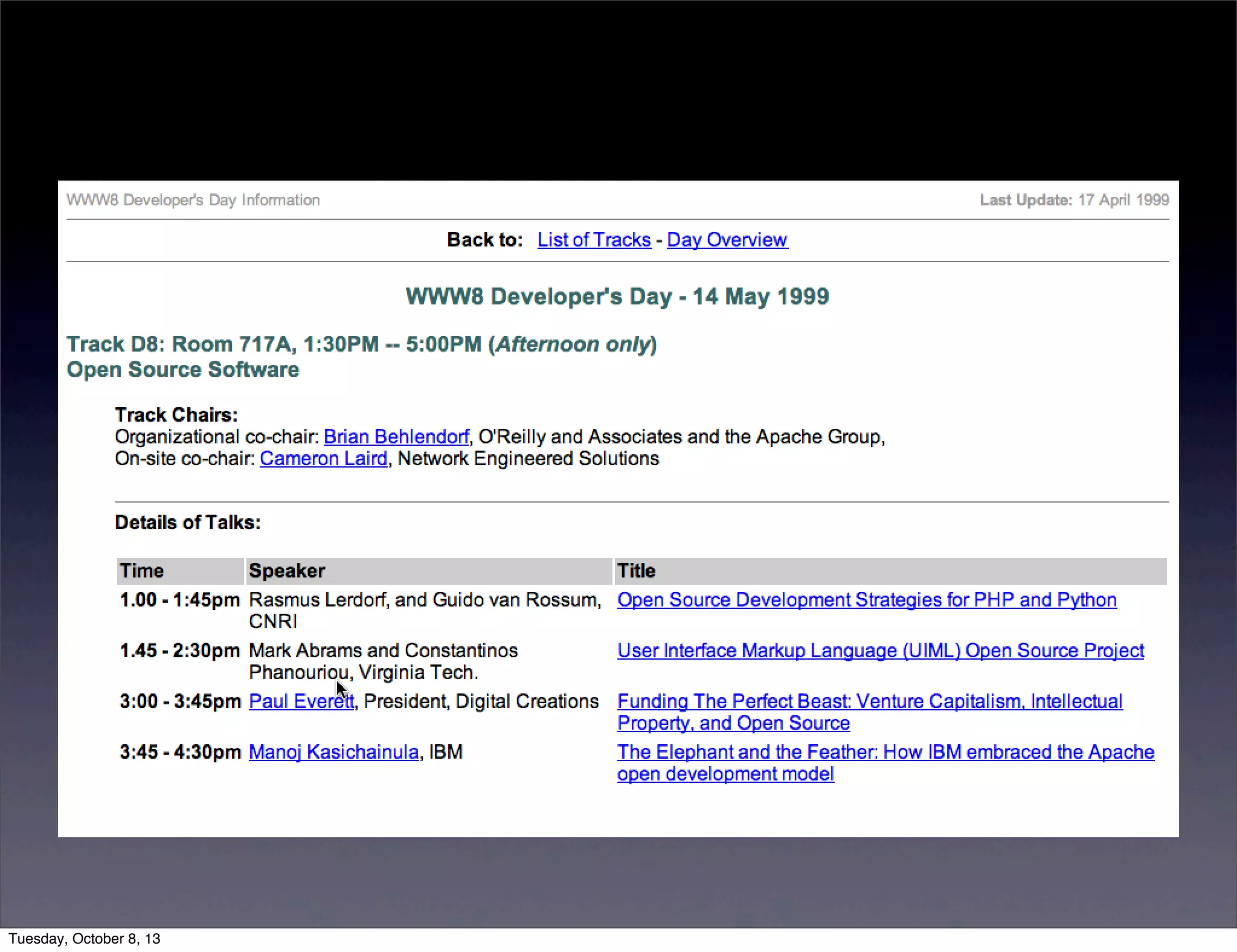 Tuesday, October 8, 13
 