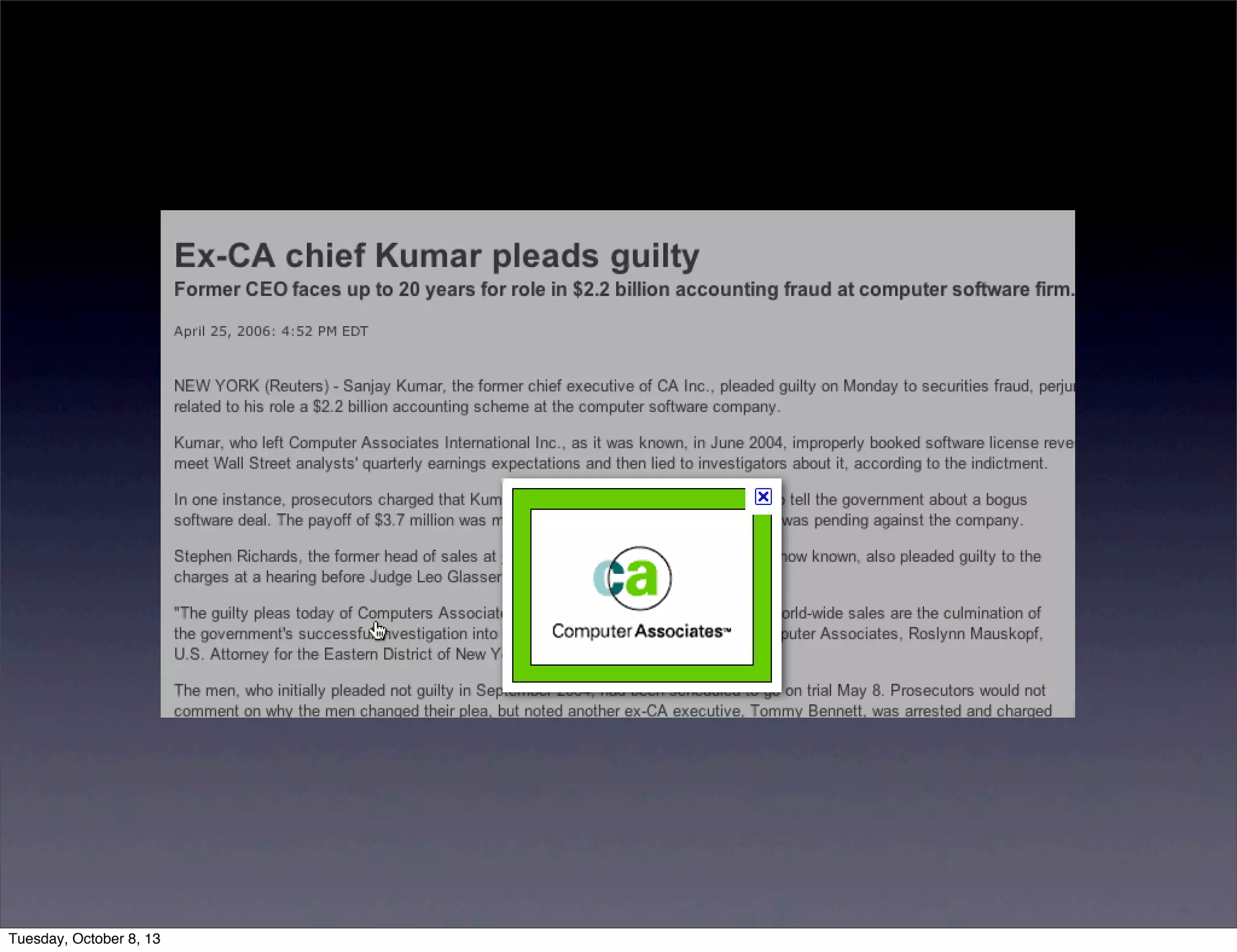 Tuesday, October 8, 13
 