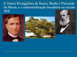 5. Irineu Evangelista de Sousa, Barão e Visconde de Mauá, e a industrialização brasileira no século XIX 