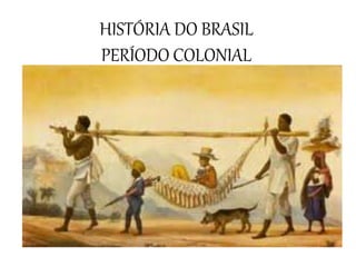 HISTÓRIA DO BRASIL
PERÍODO COLONIAL
 
