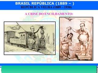 BRASIL REPÚBLICA (1889 – )
Prof. IairProf. Iairiair@pop.com.br
REPÚBLICA VELHA (1889 – 1930)
A CRISE DO ENCILHAMENTO:
 