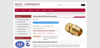 Brass compression elbows & adaptors