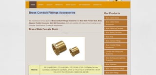 Brass conduit fittings accessories