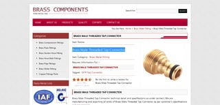 Brass male threaded tap connector