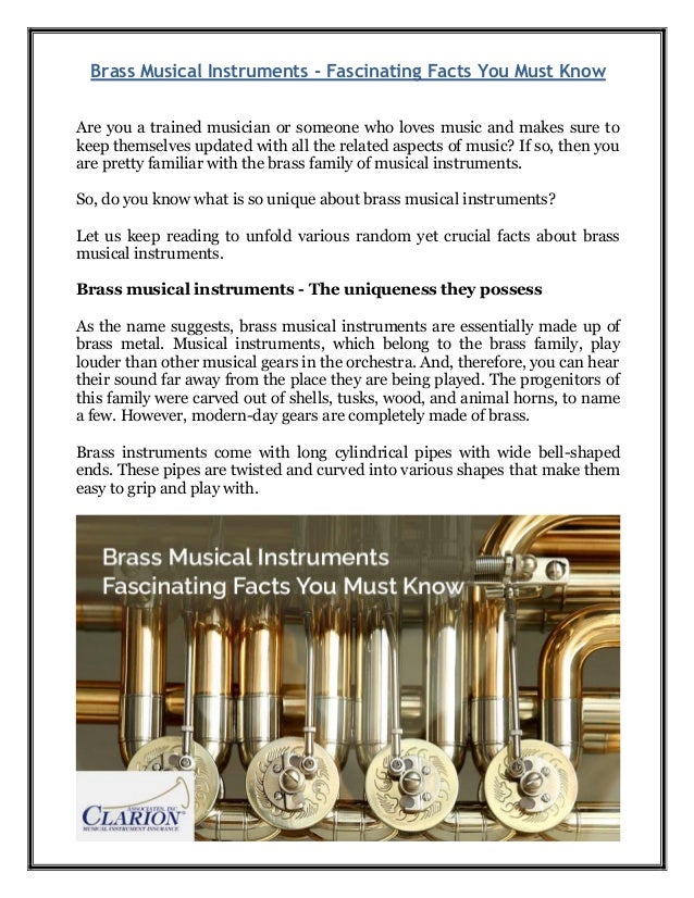 Brass Musical Instruments Fascinating Facts You Must Know