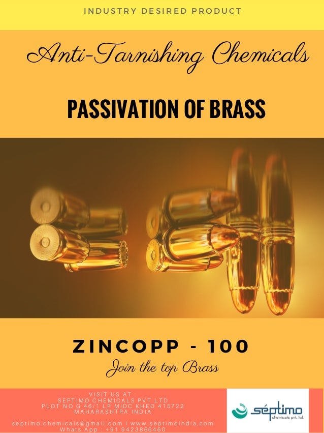PASSIVATION OF BRASS AND ANTITARNISHING