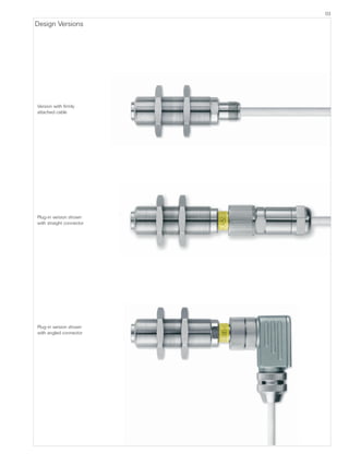 Plug-in version shown
with angled connector
Version with firmly
attached cable
Plug-in version shown
with straight connector
Design Versions
03
 