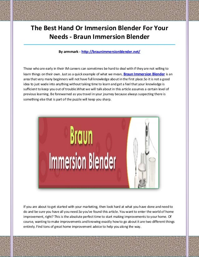 Braun immersion blender