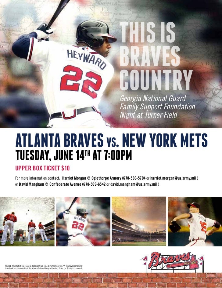Discounted Braves tickets to benefit GNGFSF June 14, 2011 Discounted Braves tickets to benefit GNGFSF June 14, 2011