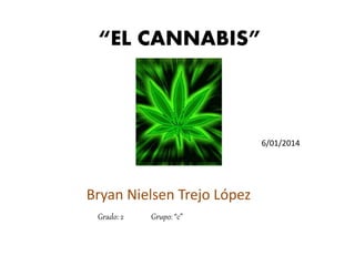 “EL CANNABIS”
Bryan Nielsen Trejo López
Grado: 2 Grupo: “c”
6/01/2014
 