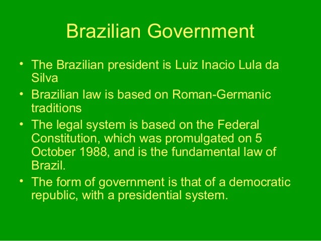 brazil what is the form of government in brazil