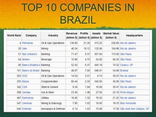 TOP 10 COMPANIES IN
       BRAZIL
 
