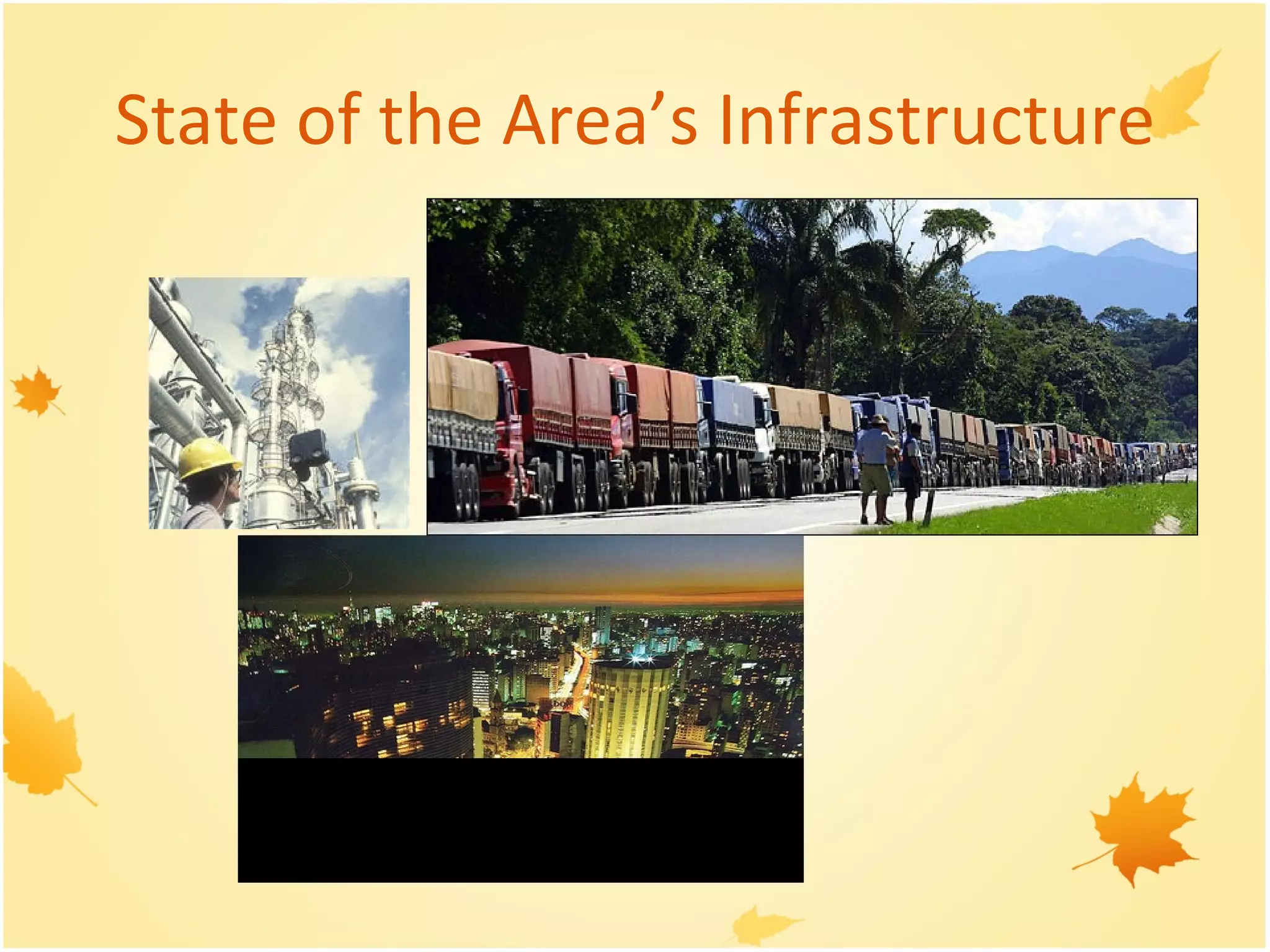 State of the Area’s Infrastructure 