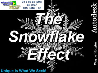 The Snowflake  Effect Unique is What We Seek! Wayne  Hodgins 