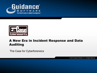 A New Era in Incident Response and Data Auditing The Case for Cyberforensics 
