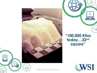 “100,000 Kilos 
today…32nd 
square” 
©2014 WSI. All rights reserved. 
 