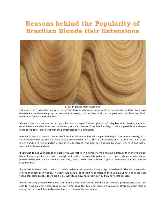 Brazilian Blonde Hair Extensions
