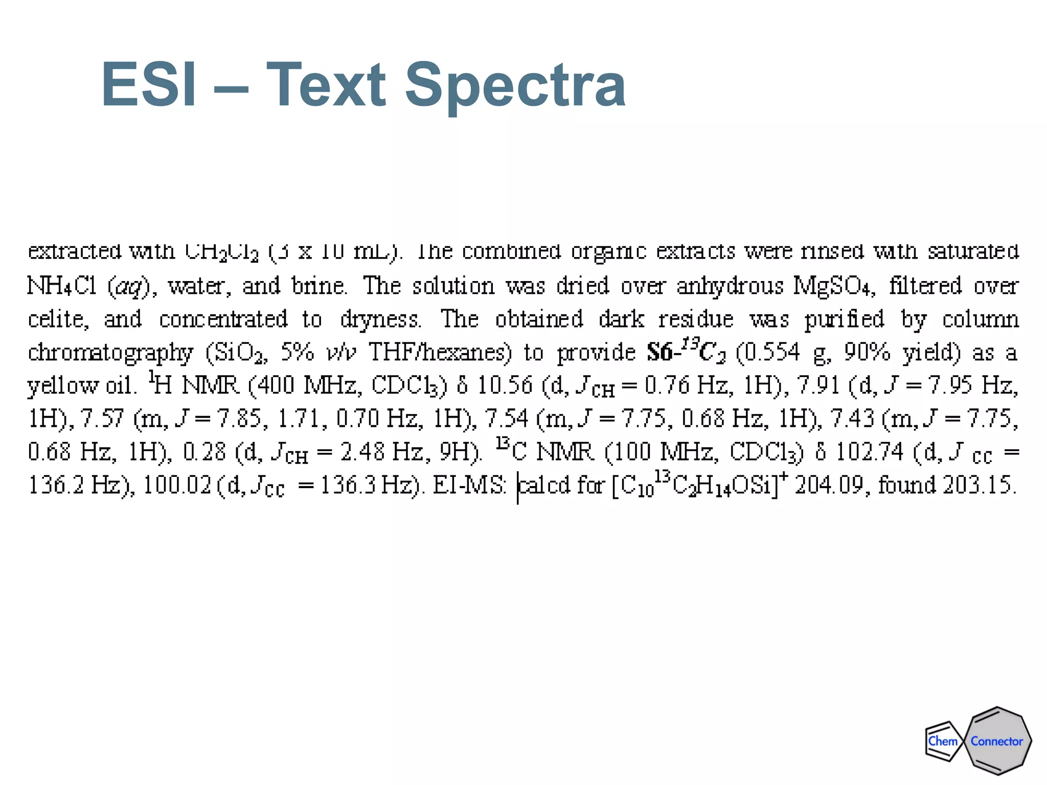 ESI – Text Spectra
 