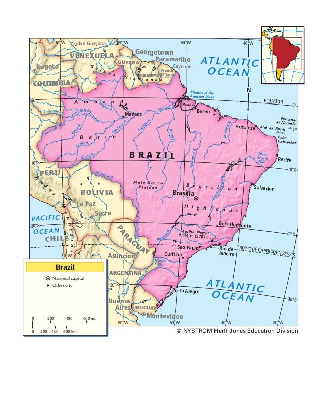 picture Brazil Tropic Of Capricorn Map brazil map