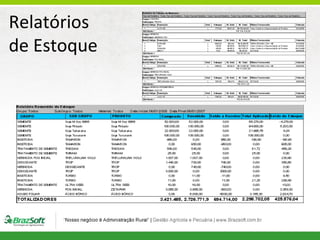 Relatórios
de Estoque

 