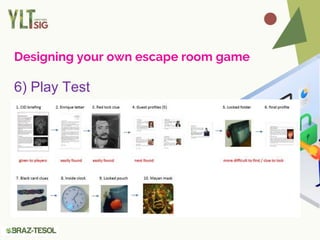 Designing your own escape room game
6) Play Test
 