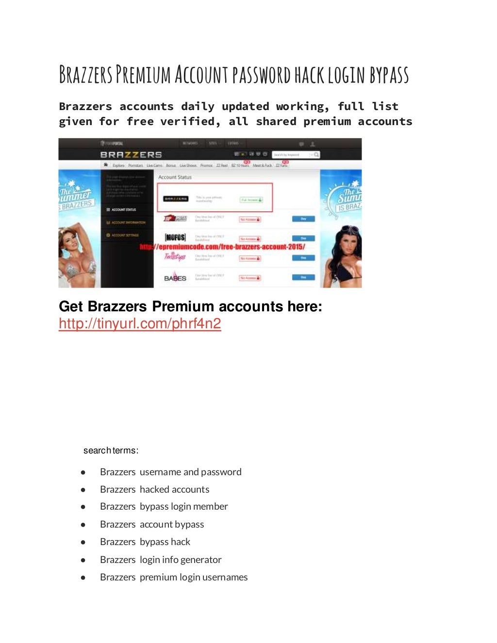 Crack account brazzers Crack account brazzers