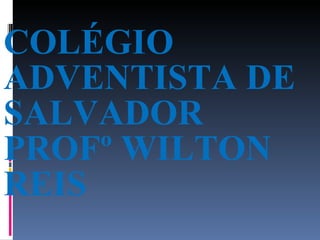 COLÉGIO ADVENTISTA DE SALVADOR PROFº WILTON REIS 