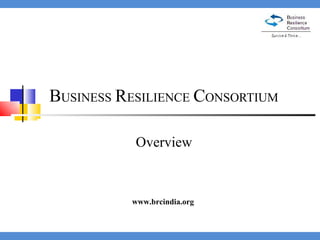 B USINESS   R ESILIENCE   C ONSORTIUM  Overview www.brcindia.org  