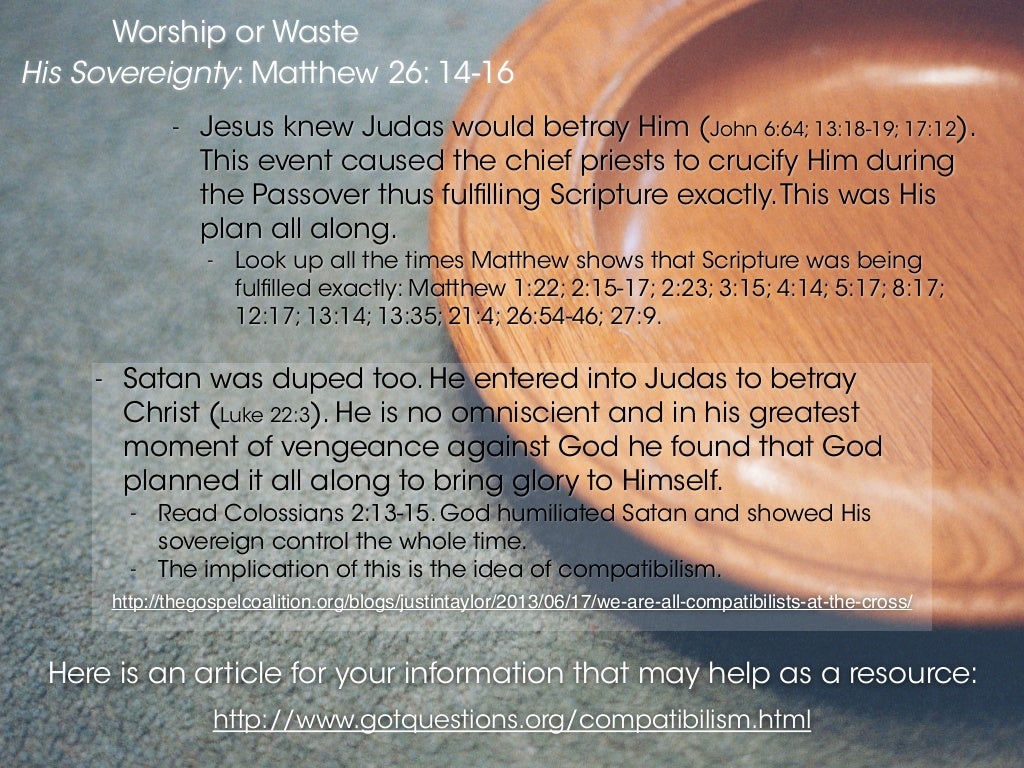 Barabbas Road Church Matthew Sermon Study Waste or Worship