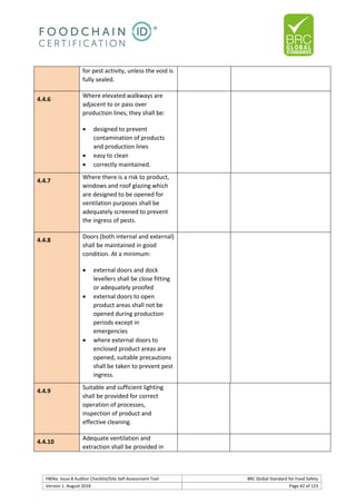 Brc auditor check list | PDF