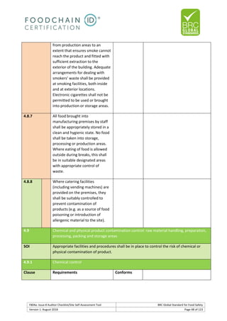 Brc auditor check list | PDF
