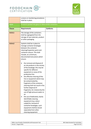 Brc auditor check list | PDF