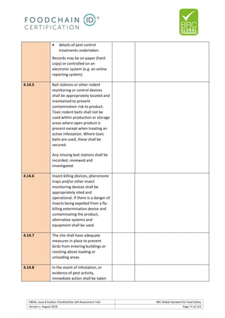Brc auditor check list | PDF